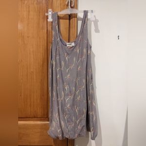 Anthropologie Grey 100% Silk Dress